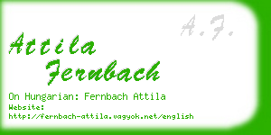 attila fernbach business card